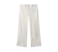 Brooks Brothers - Pantalon en lin à rayures - Femme - Pantalons - Blanc - Taille: 40 FR