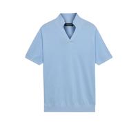 Brooks Brothers - Polo en maille piqué à col ouvert - Homme - Pulls - Bleu - Taille: M