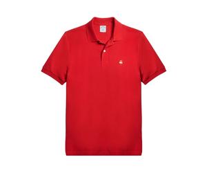 Brooks Brothers - Polo Slim Fit Stretch Supima - Homme - Tops - Rouge - Taille: S
