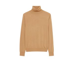 Brooks Brothers - Pull à col roulé en laine mérinos - Femme - Pulls - Brun - Taille: 38 FR