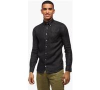 Brooks Brothers Slim Fit Linen Shirt With Button Down Collar Black Taille: L | Chemises d'affaires Outlet | Homme | Blanche
