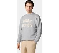 Brooks Brothers Terry Logo-embroidered Crewneck Sweatshirt Light Grey Taille: XL | Pulls Outlet | Homme | Gris
