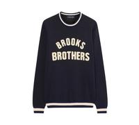 Brooks Brothers - Terry Logo Pull - Homme - Pulls - Bleu - Taille: L