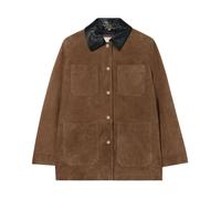 Brooks Brothers - Veste d'écurie à col contrastant - Femme - Vestes - Brun - Taille: 38 FR
