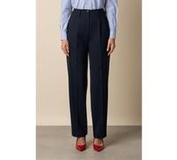 Brooks Brothers Wool Blend Stretch Pleated Trousers Navy Taille: 38 | Pantalons de costume Outlet | Femme | Bleu
