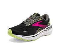 Brooks Femme Adrenaline GTS 23 Sneaker, Noir Black Gunmetal Sharp Green 2a0, 39 EU