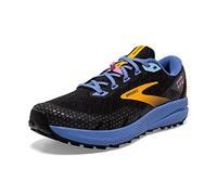 BROOKS Femme Divide 3 Sneaker, Noir/Bleu/Jaune, 38.5 EU