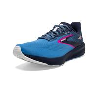 BROOKS Femme Launch 10 Sneaker, Peacoat/Marina Blue/Pink Glo, 40.5 EU