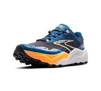 BROOKS Homme Caldera 7 Sneaker, Ébène/Bleu mosaïque/Orange, 45 EU