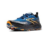 BROOKS Homme Cascadia 18 Sneaker, Saphir Bleu/Noir/Orange, 44.5 EU