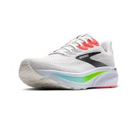 Brooks Homme Ghost 17 Sneaker, White/Pink Clay/Gecko, 44 EU