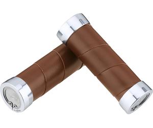 Brooks Poignées de guidon en cuir élancées pour commutateur rotatif des deux côtés Mod. 2023 brun 100 mm / 100 mm