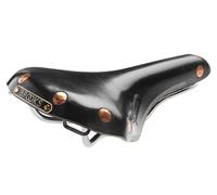 Brooks Rapide Cuir Route Selle de Vélo Noir Tour Taille / Chrome Rails & Cuivre