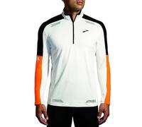 Brooks Course Visible 1/2 Zip 2.0 Homme L Orange/Blanc