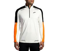 BROOKS Run Visible 1/2 Zip 2.0 - Homme - Blanc / Orange - taille M- modèle 2024