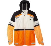 Veste reflechissante brooks run visible 2 0 blanc orange homme
