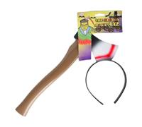 brooksnaji Ax Head Props - Scary Fake Bloody Horror headband