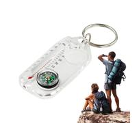 brooksnaji Boussole de poche, boussole de poche pour la randonnée, Compasse de randonnée multifonctionnelle, Gauge de température multifonctionnelle, outil de navigation à main pour les aventures en