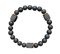 brooksnaji Bracelet en pierre volcanique pour hommes, bracelet en pierre volcanique - Bracelets de roche volcanique Black Onyx Black Onyx | Bijoux de mode, charme de style punk, bassins de bas pour