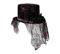 brooksnaji Chapeau bibi d'Halloween pour femme - Chapeau bibi d'Halloween - Chapeau bibi en maille - Accessoire de costume gothique pour scène, théâtre