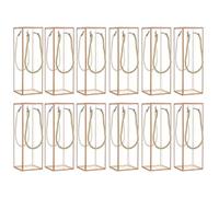brooksnaji Effacer les boîtes en PVC, boîte transparente | Boîte d'emballage de 12 pièces avec bordures dorées et cordon,Sac d'emballage, fête multifonctionnelle traite les accessoires pour le Nouvel