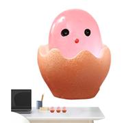 brooksnaji Figurine de Jouet de Poussin, Petits Poussins en résine - Petite Statue décorative de Poulet Qui Brille la Nuit, de Poussins en résine de Dessin animé, Coquille d'œuf craquelée pour