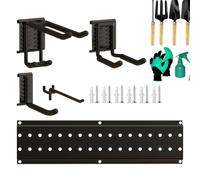 brooksnaji Garage Organizer Hooks - Rustproof Sturdy Metal Stable | Wall Garden Basement Tool Utility Hooks for Basement Shed Garden Shop Factory Barn Garage