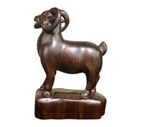 brooksnaji Goat Statue - Hand Carved Realistic Wooden Animal Sculpture