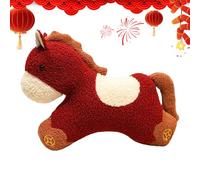 brooksnaji Jouets en Peluche Cheval du Nouvel an Chinois Animaux et Jouets Décoratifs Animaux en Peluche Cheval Accent Maison Adultes Articles du Nouvel an Chinois