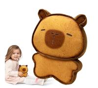 brooksnaji Mignon de grillé, animal en peluche à cuisson | Cat toast en peluche capybara mignonne,Sac à dos de de bande dessinée en peluche douce