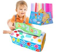 brooksnaji Mouchoirs | Jeu pour bébés et Tout-Petits - Écharpe Douce colorée, Jouets éducatifs, Jouets froissés pour 3, 6, 9, 12 Mois, Petits, Cadeau pour Nouveau-né