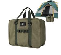 brooksnaji Organisateur de Rangement de Camping, Sac Oxford pour ustensiles de Cuisine pour cuisinière, Sac étanche de Grande capacité et Fermeture éclair bidirectionnelle pour, Vert armée., Voir