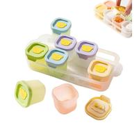 brooksnaji Plateau De Congélation En Silicone,8 Pièces Antiadhésives Avec Rangement,Bacs De Congélation En Silicone Avec Couvercle - Pour Purée Maison, Lait Maternel, Fruits Et Desserts,