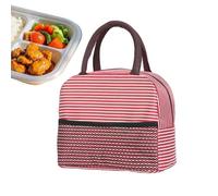 brooksnaji Sac à Déjeuner Femme,Sac Fourre-Tout Portable Réutilisable à Rayures | Repas Tendance et Pratique,pour travail bureau école voyage camping extérieur pique-nique plage goûter fruit