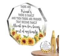 brooksnaji Souvenir en Acrylique avec des Mots Chaleureux, décoration de Panneau en Acrylique,Panneau de Table Transparent avec des Mots Chaleureux - Matériau Acrylique Transparent, décoration en