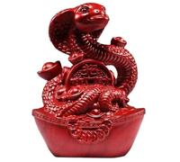 brooksnaji Statue Chinoise de l'année du Serpent, Statue de Serpent en Bois - Décor Traditionnel de Statue de Serpent en Bois | Figurines de Serpent de Table sculptées sur Bois pour Voiture, Salle