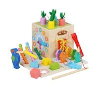 brooksnaji Trieurs de Formes pour Les Tout-Petits de 1 à 3 Ans,Cube d'activité en Bois pour Les Tout-Petits de 1 à 3 Ans, Cube de tri de Formes en Bois Trieur de Formes pour Tout-Petits, Jouets