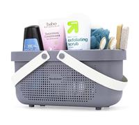 Brookstone BKH1633 Grand caddie de douche portable avec silicone en silicone poign e de salle de bain Panier d'organisateur de salle de bain To