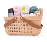 Brookstone BKH1634 Grande caddie de douche portable avec silicone en silicone en silicone poign e de salle de bain Panier d'organisateur de sal