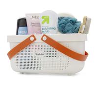 Brookstone BKH1635 Grand panier de douche portable avec poign e de transport en silicone souple Panier de rangement de salle de bain Sac de bain