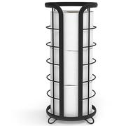 BROOKSTONE, Porte-Papier Toilette Noir Tendance, Organisateur de Papier Toilette Autonome, Solution de Rangement Minimaliste, Design Moderne et élégant [Peut contenir des Rouleaux de Papier Toilette]