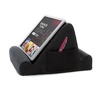 Brookstone - Support de Tablette en Mousse à mémoire de Forme pour Ordinateur Portable, téléphone, iPad, liseuse électronique, 2 Angles de Vue, 2 Poches latérales pour Accessoires, Coussin de Support