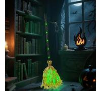 Broom des sorcières | Broom sorcière dansant avec lumières | Broomstick sorcières | Brooms magie d'Halloween animés avec des sons effrayants pour les décorations de fêtes intérieures et extérieures