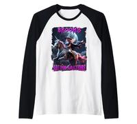 Brooms are for Amateurs Witch Riding Unicorn Halloween Manche Raglan