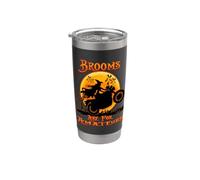Brooms Are For Amateurs Witches Ride Motorcycle Halloween Gobelet isotherme en acier inoxydable double paroi