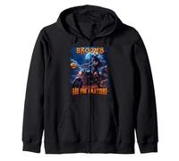 Brooms are for Amateurs Witches Ride Motorcycle Halloween Sweat à Capuche
