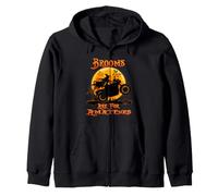 Brooms are for Amateurs Witches Ride Motorcycle Halloween Sweat à Capuche