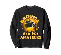 Brooms are for Amateurs Witches Ride Motorcycle Halloween Sweatshirt