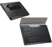 Broonel Étui à Rabat en Cuir Noir Compatible avec Ordinateur Portable ASUS Vivobook 17 X705MA 17,3"