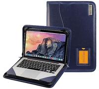 Broonel - Série Contour - Etui Azul en Cuir De pour Ordinateur Portable - Compatible avec Le HP ProBook 4 G1a 14" Business Ordinateur Portable